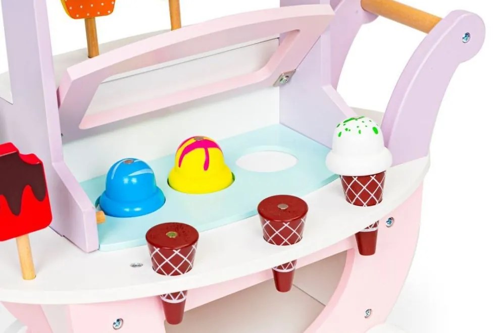 ECOTOYS Drevené edukačné chodítko Ice Cream