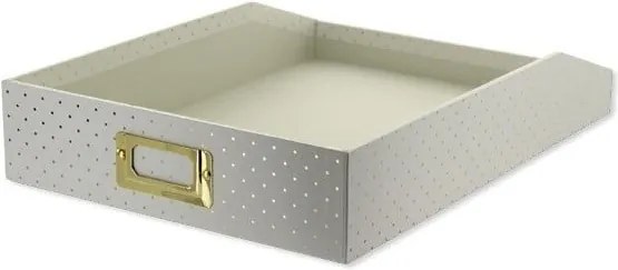 Zakladač na dokumenty Go Stationery Gold Polka Cream, malý