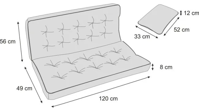 Vankúš na záhradnú hojdačku POLA 100 cm zelený oxford