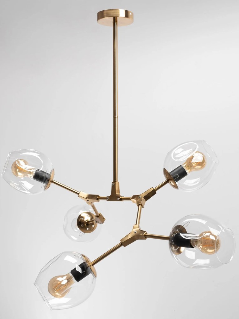 Toolight - Závesná lampa 5xE27 APP506-5C, zlatá, OSW-08555