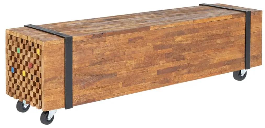 TV stolík 110x30x32,5 cm masívne tíkové drevo