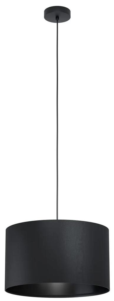 EGLO Závesné moderné osvetlenie MASERLO 1, 1xE27, 40W, čierne, 38cm