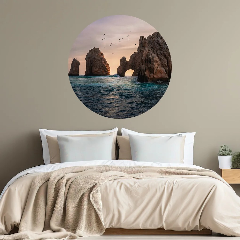 PIPPER. Textilná kruhová nálepka na stenu "Los Cabos" Veľkosť: 120 cm