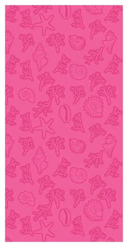 Ružová bavlnená plážová osuška 70x140 cm Sea – B.E.S.