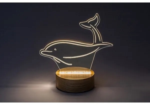 Rabalux 76002 - LED Detská stolná lampička AKALI LED/2W/5V 3000K delfín buk