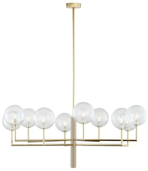 Jupiter 1976 - Luster na tyči FEME 10xG9/10W/230V zlatá