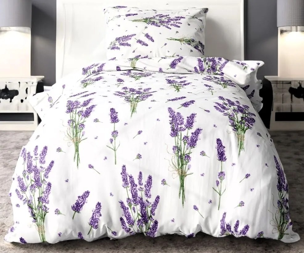 Obliečky Levandula Krep 70×90 140x200 cm