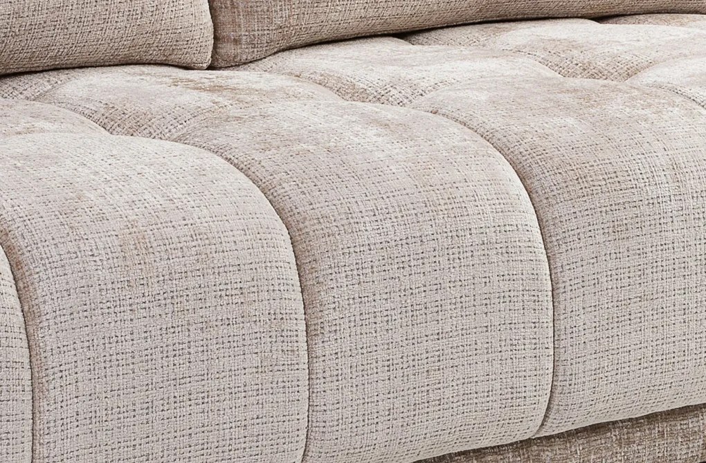 Rozkladacia pohovka Dante, béžová štruktúrovaná tkanina