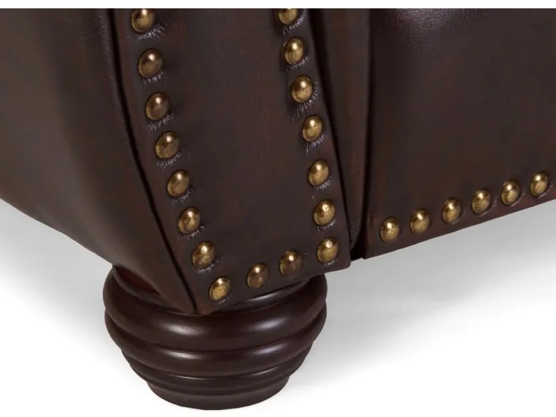 furniture-nabytek.cz - Pohovka Chesterfield Hereford 3-miestna z pravej kože, hnedá