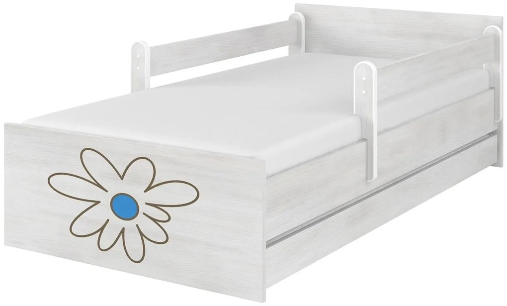 Raj posteli Detská posteľ " gravírovaný kvet " MAX  XXL biela