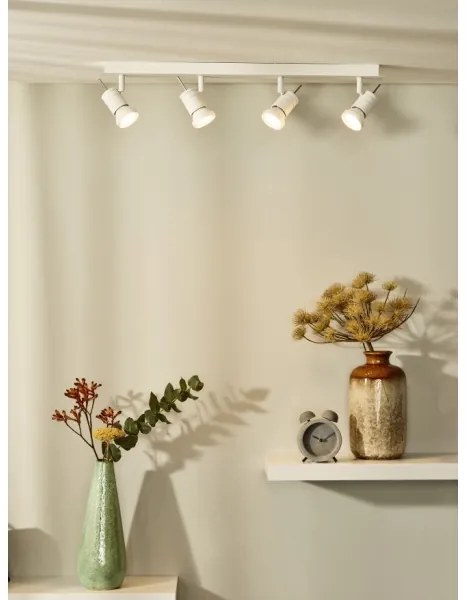 Lucide 17990/20/31 - LED bodové svietidlo TWINNY-LED 4xGU10/4,5W/230V biele 63 cm