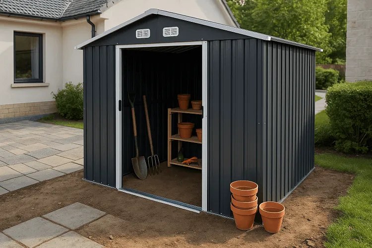 Záhradný domček BestBerg ZDB-7A / 7,2 m² / 301 x 238 x 214 cm / šedá