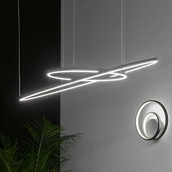 Ideal Lux - LED závesné svietidlo na lanku ORACLE LED/83W/230V 3000K pr. 150 cm čierna