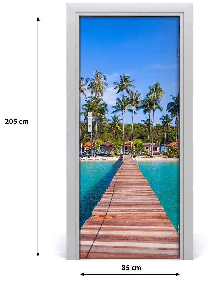 Fototapeta samolepiace dvere tropická chodník 85x205 cm