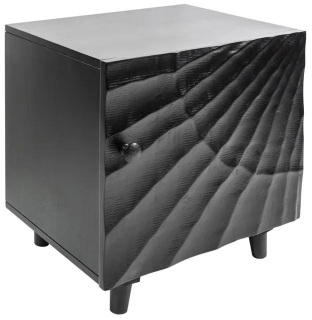 Dizajnový nočný stolík Shayla 50 cm čierne mango