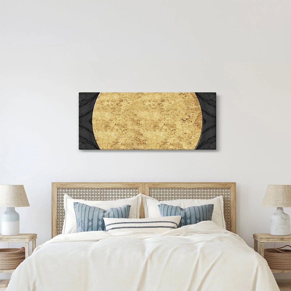 Obraz - Zlatá štruktúra N⁰2 (120x50 cm)