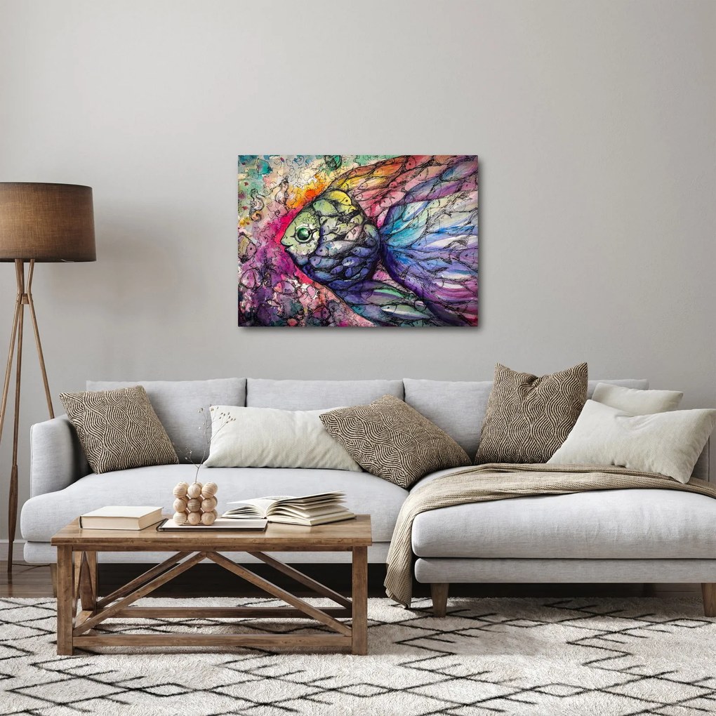 Obraz - Farebná rybička (70x50 cm)