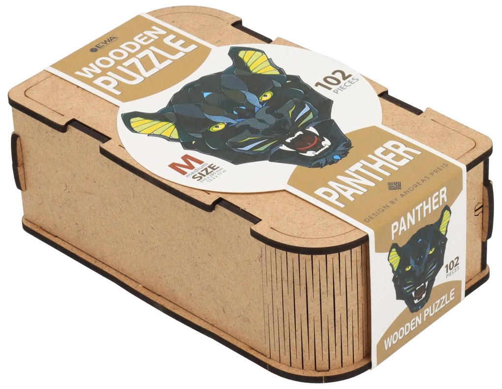 EWA Drevené puzzle v krabičke - Panter