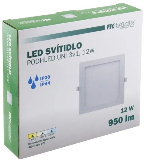 LED Kúpeľňové podhľadové svietidlo LED/12W/230V 3000/4000/6000K IP44