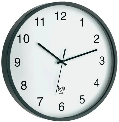 Nástenné DCF hodiny sivé, 30 cm