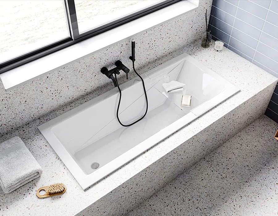 Besco Akrylátová obdĺžniková vaňa Modern Slim 140x70 (150,160,170x70, 180x80) BESCO-Rozmery: 140x70, BESCO-Farba: Biela