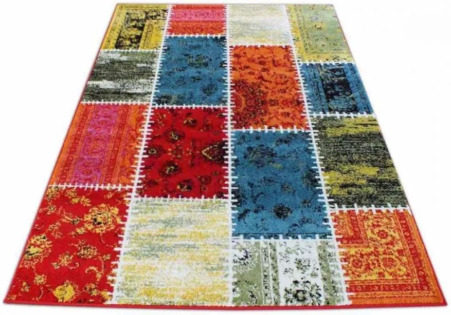 Kusový koberec Patchwork červený, Velikosti 120x170cm