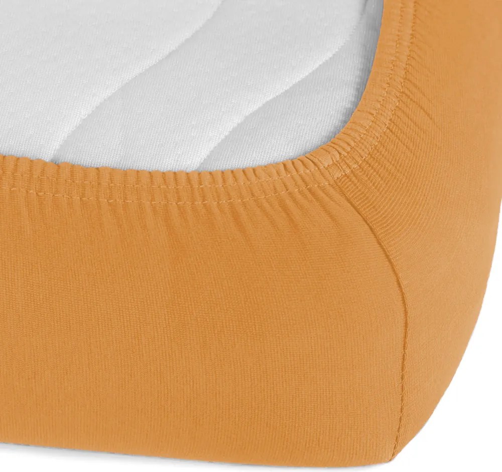 Detské jersey napínacie prestieradlo do postieľky JR-022 Okrové 60 x 120 x 10 cm - do postieľky