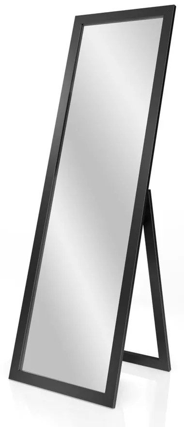 Stojacie zrkadlo v čiernom ráme Styler Sicilia, 46 x 146 cm