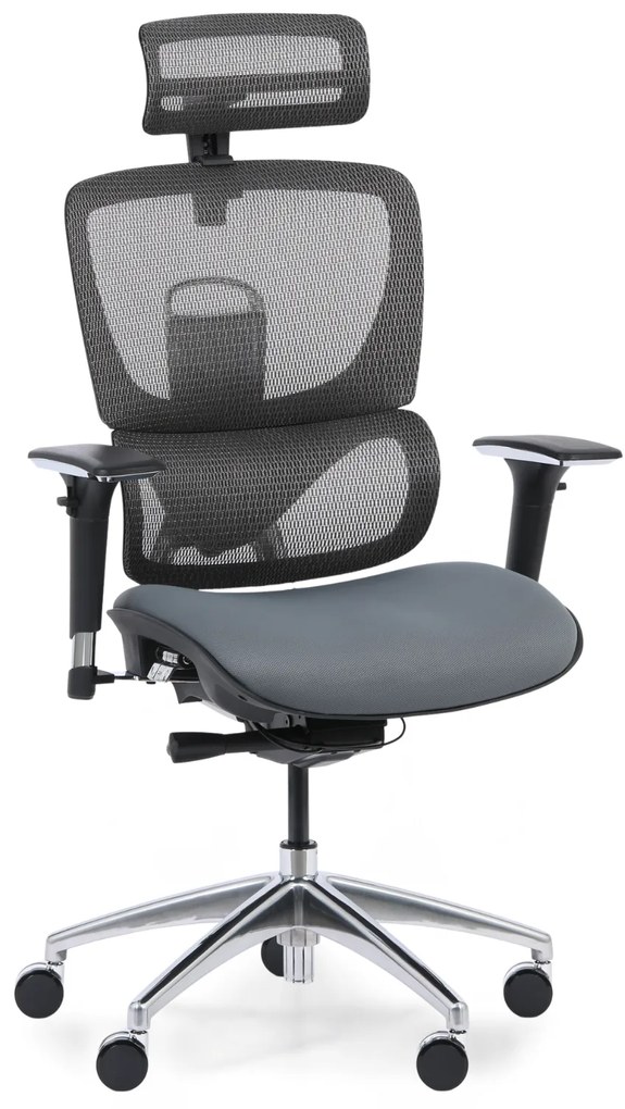 Multifunkčná kancelárska stolička WINSTON SB, sivá