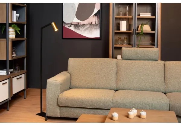 Lucide 45799/01/30 - Stojacia lampa SYBIL 1xGU10/35W/230V čierna/zlatá