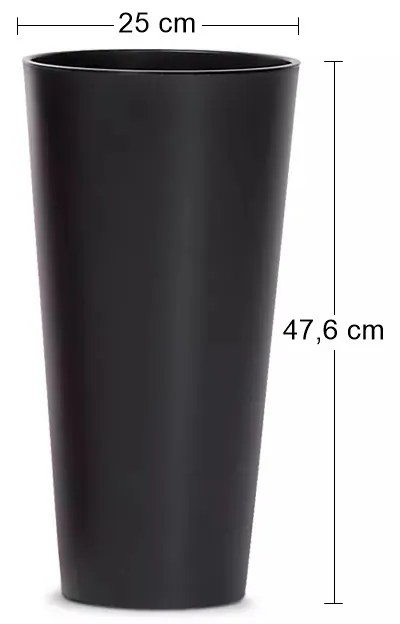 Plastový kvetináč DTUS250 25 cm - antracit