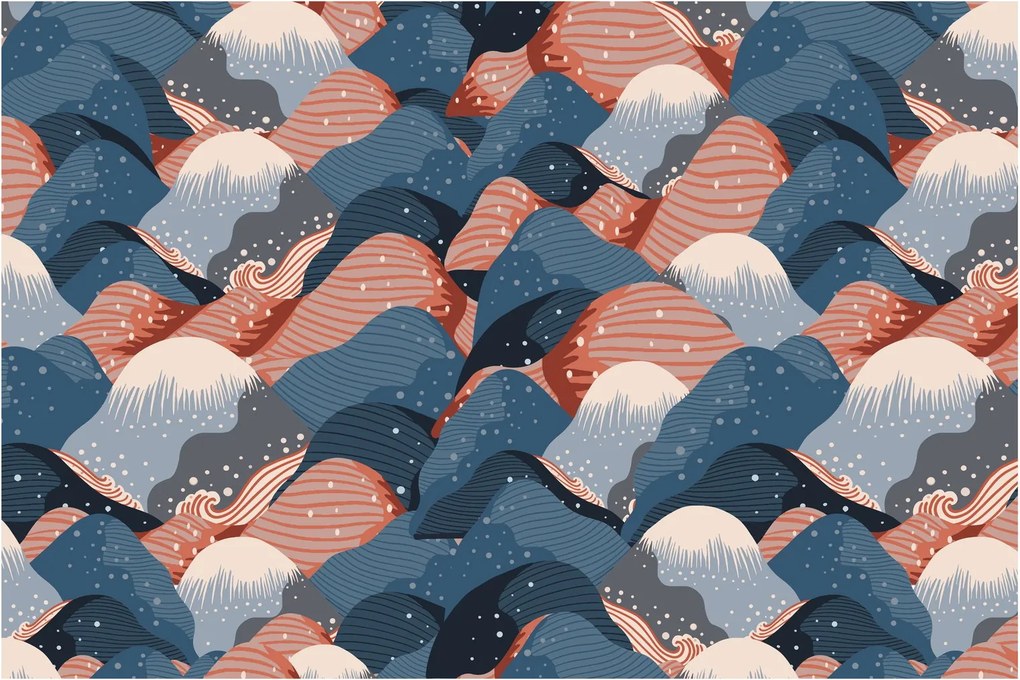 Obraz - Vlny a kopce (90x60 cm)