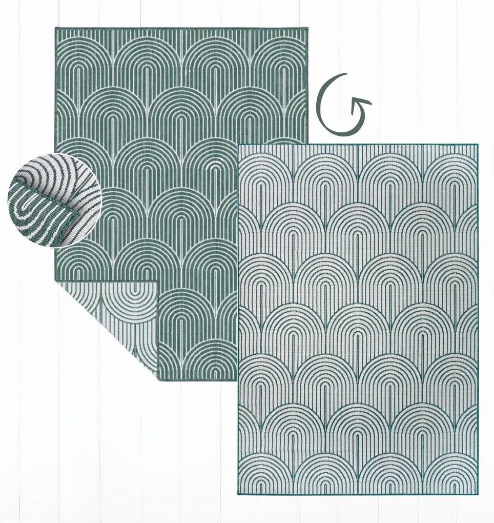 Kusový koberec Pangli 105853 Green – na von aj na doma, 200x290, zelená, chodba / predsieň, Hanse Home