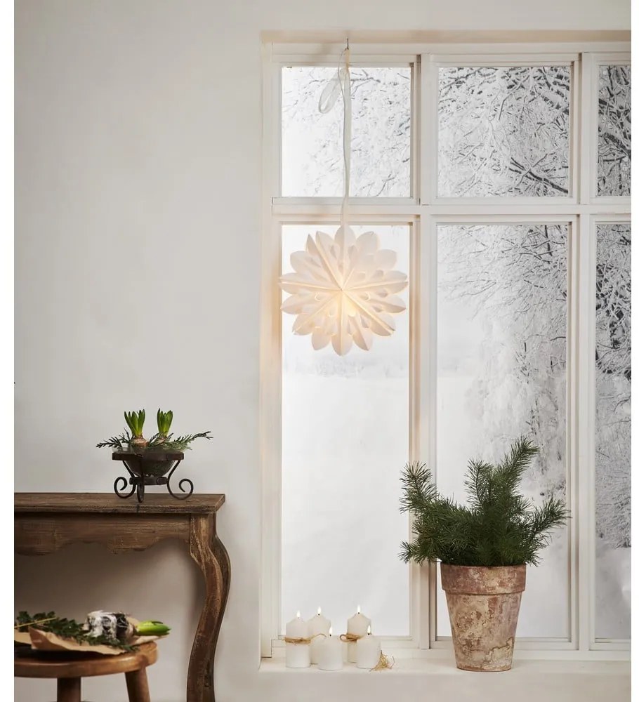 Biela vianočná svetelná dekorácia ø 40 cm Clipp - Star Trading