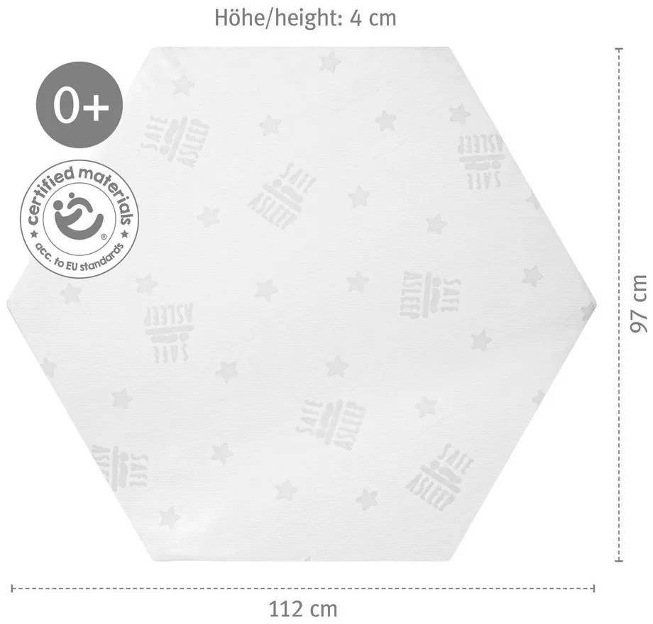 Penový detský matrac s odnímateľným poťahom 99x114 cm Safe Asleep® – Roba