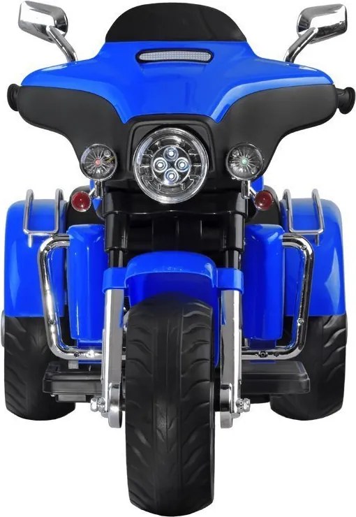 JOKOMISIADA Veľký akumulátorový motorkový chopper pre deti PA0254 modrý