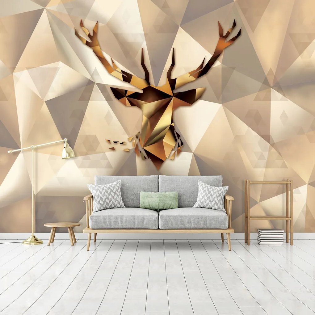 Fototapeta - Jeleň - zlatý (254x184 cm)