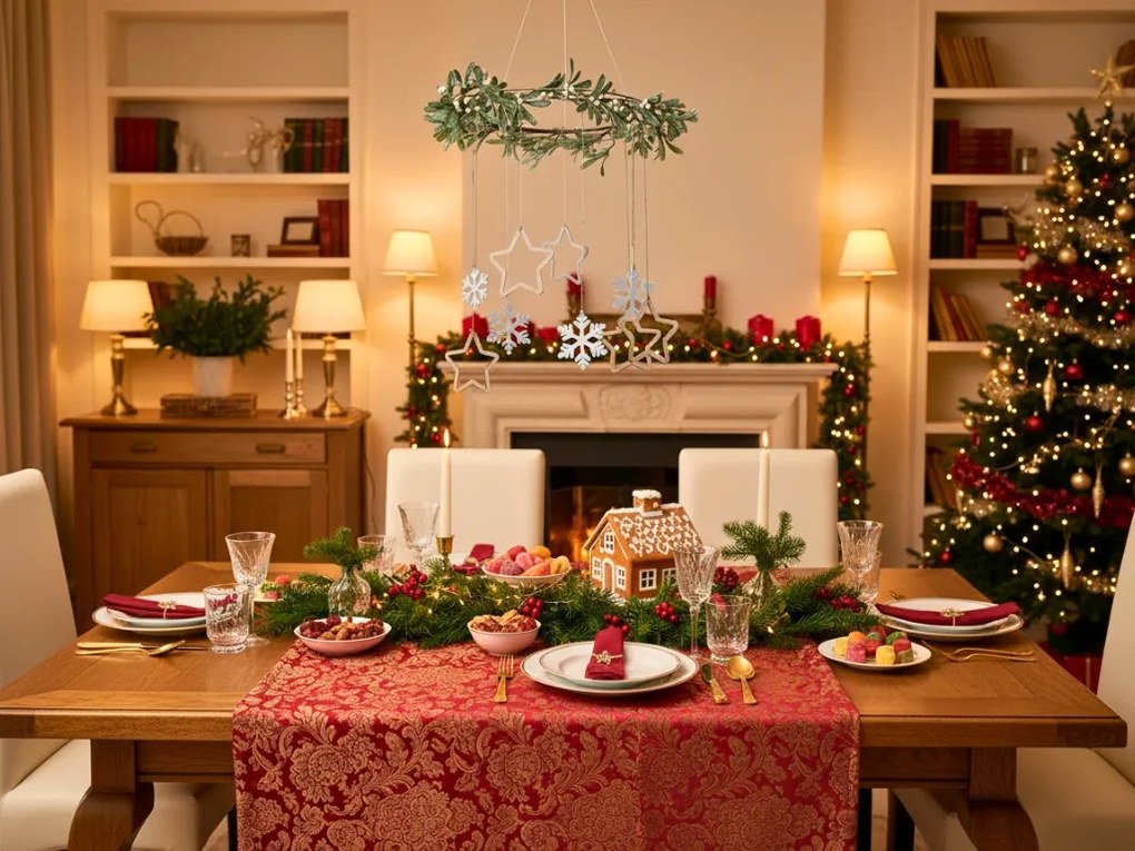 Závesná vianočná dekorácia SNOW MISTLE Ø 40 cm