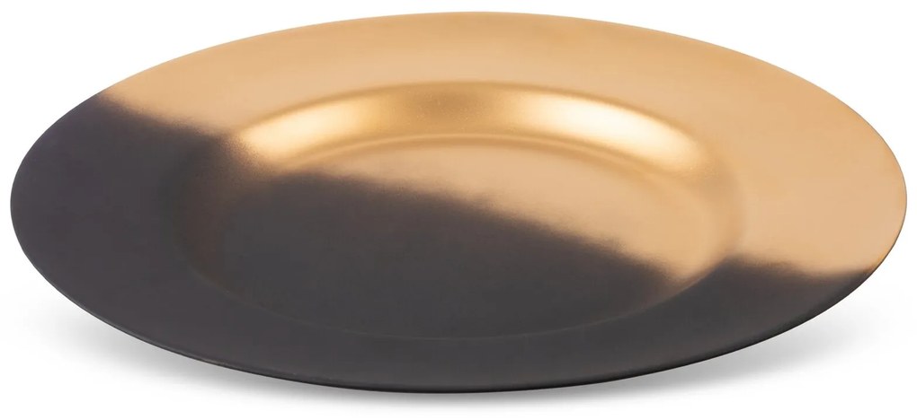 DEKORAČNÝ SKLENENÝ TANIER KAJA (01) (FI) 33X4 CM ČIERNY