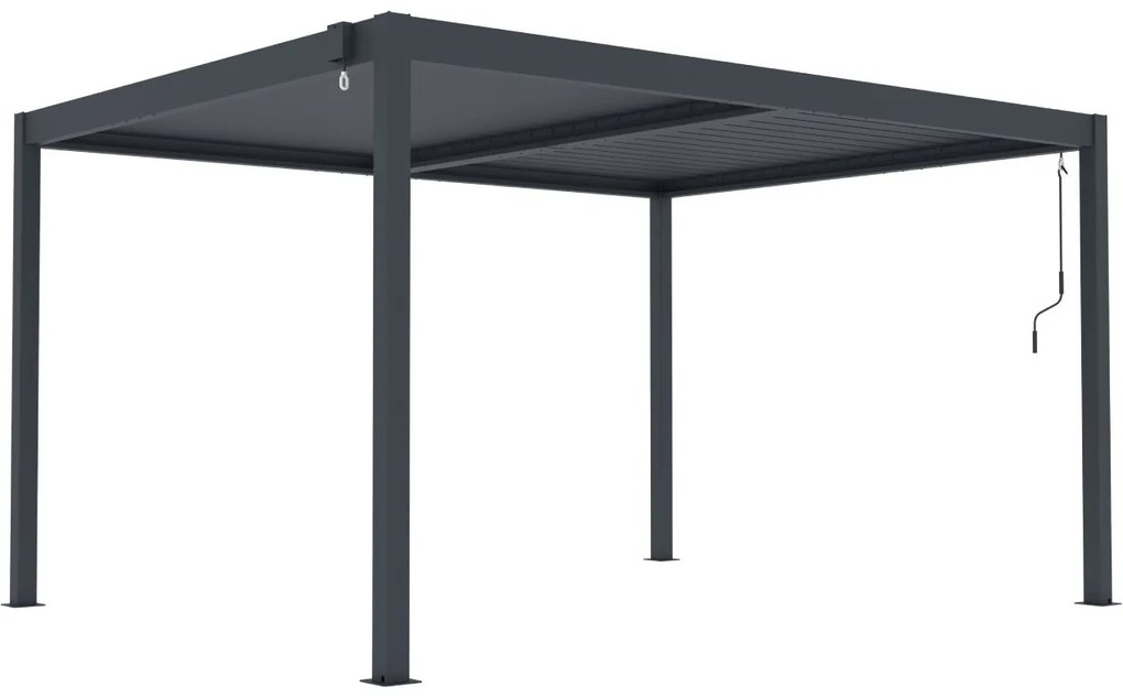 Hliníková bioklimatická pergola s lamelami BestBerg BBP-12G / 4 x 3 m / sivá