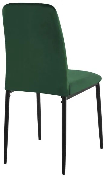 Jedálenská stolička MAVERIK zamatová, tmavozelená