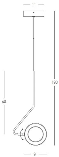 Zambelis 22045 - LED Stmievateľný luster na lanku LED/7W/230V CRI90 čierna