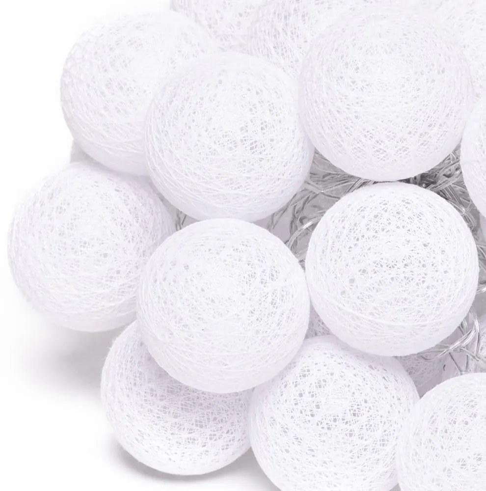 Biela svetelná reťaz s LED žiarovkami Bonami Essentials, 30 svetiel