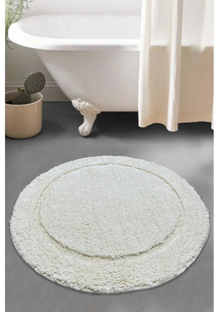 Krémovobiela kúpeľňová predložka Wolle – Foutastic