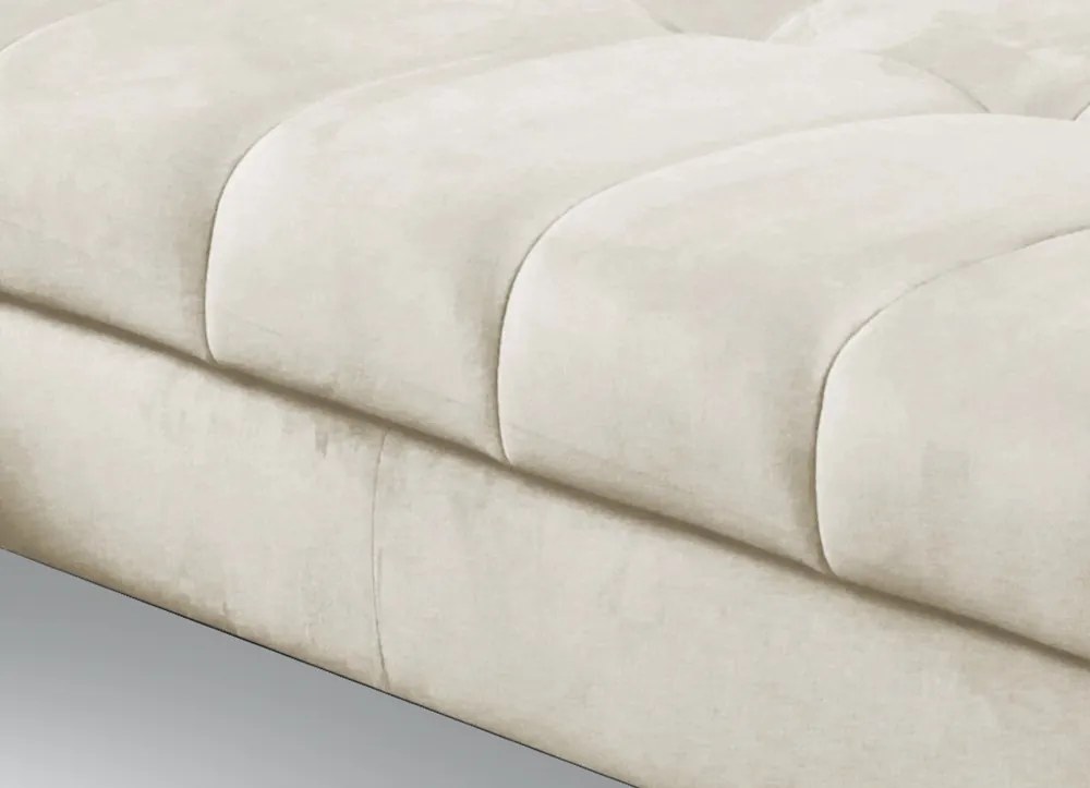 Rohová sedacia súprava Paris, krémová látka, ľavý roh