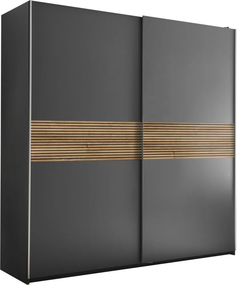 Šatníková skriňa Time 170 cm, grafit/dub