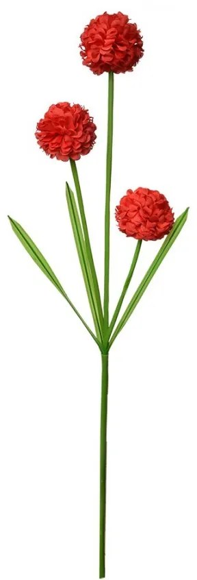 Dekoračný umelý kvet červená hortenzia - 12*8*84 cm