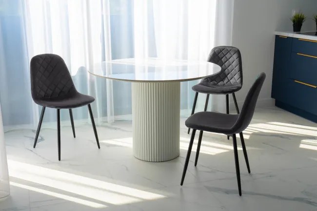 Jedálenská stolička ORLANDO zamatová, grafitová