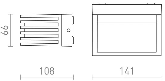 RED - Design Rendl -R13564 - LED Vonkajšie nástenné svietidlo CLAIRE LED/6W/230V IP54