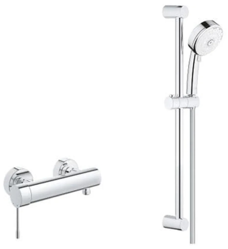 Cenovo zvýhodnený Grohe set pákovej batérie Essence 33636001 so sprchovacím setom 27580002